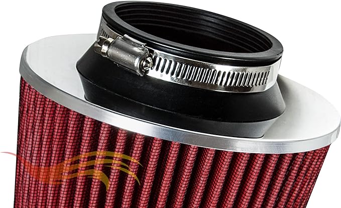Rtunes Racing Universal Clamp-On Air Filter, Standard Cone, Dry Washable Design