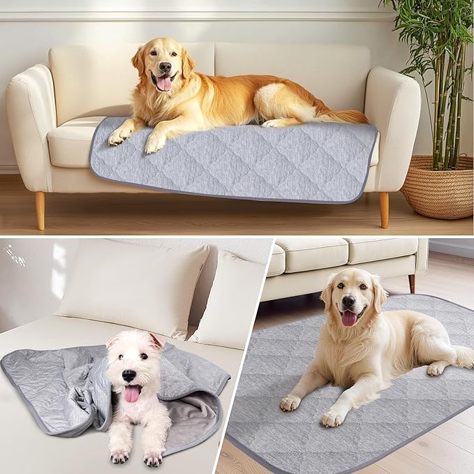 Premium Dog Cooling Blanket,Ultra-Soft & Lightweight Reversible Throw for Dogs,Washable Pet Throw Blanket with Q-MAX>0.4 for Summer,Couch Protector & Dog Bed Cover & Reusable & Built-in Strap 60x80