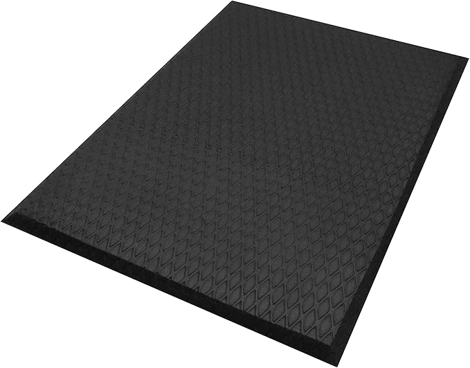 Hudson Exchange (2'x3') MaxCush Anti-Fatigue Comfort Industrial Ergonomic Mat Black