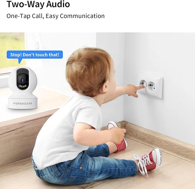 Wireless Indoor Security Camera,1080 HD Pet Camera,360° Home Cameras,Motion Detection, 2-Way Audio, Night Vision, Cloud & SD Card Storage、WiFi-2.4G