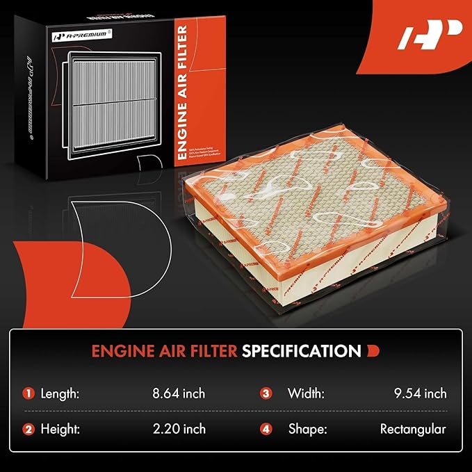 A-Premium Engine Air Filter Compatible