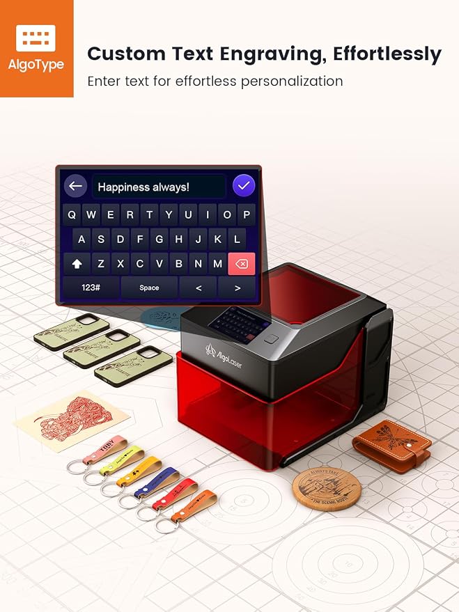 AlgoLaser 10W Portable Laser Engraver Machine: Smart Laser Engraver/Cutter