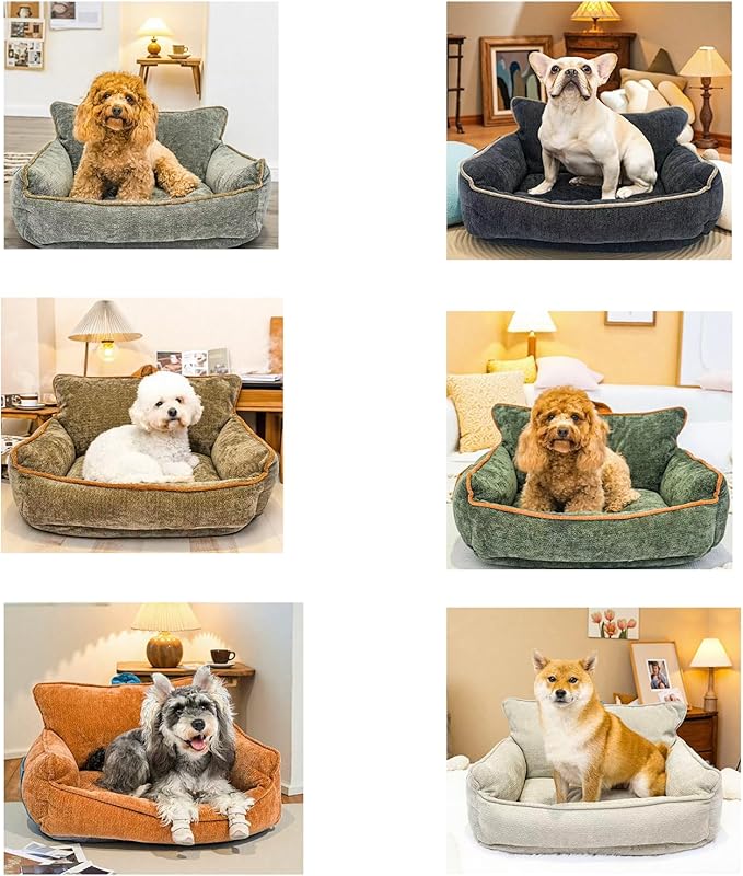 Washable Dog Bed Medium Size,Pet Beds for Medium Dogs,Dog Sofa Bed with Removable Washable Cover,Warm and Comfortable,M(23.5"x15.5"x13.5")