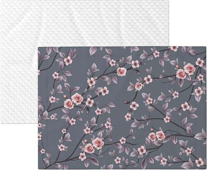 Pink Blanket for Dog - Floral Throw Blanket 30x20 Rose Flowers Pet Blanket for Couch Sofa Bed