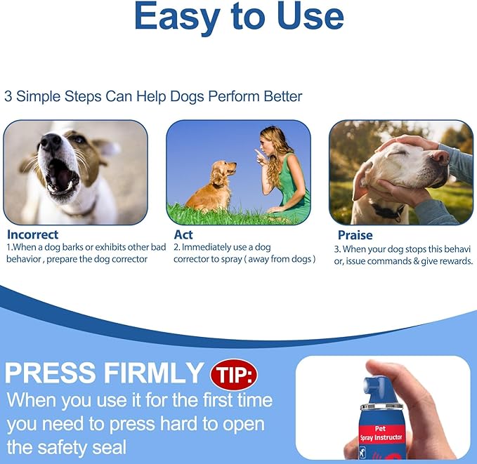Dog Corrector Spray 70ml 3 Pack Pet Trainer Spray, Corrector Spray for Dog to Stops Barking, Jumping Up, Food Stealing, Dog Fights, Avoidance, Unwanted Dog Behaviour