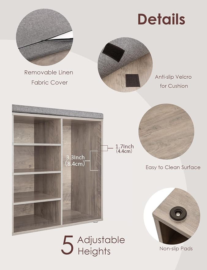 DINZI LVJ Shoe Storage Bench