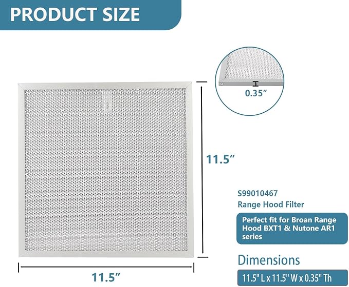 S99010467 Range Hood Filter 11.5" x 11.5" Replacement