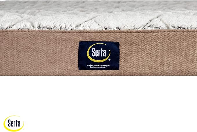 Serta Orthopedic Quilted Pillow Top Dog Bed for Pets – Chocolate Brown (X-Large)