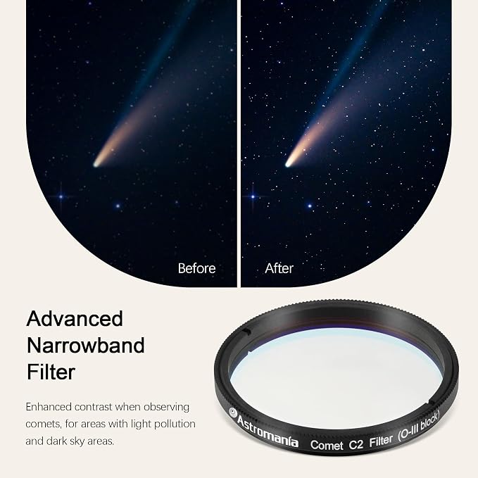 Astromania Telescope Filter 2 Inch Upgrated O-III Comet Filter Narrowband