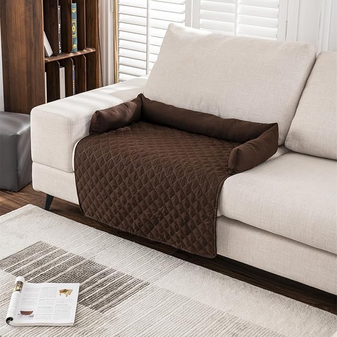 Dog Bed Cover & Couch Protector - Anti-Slip & Waterproof Pet Pad, Cozy Nest for Dogs, Ideal for Sofa, Bed & Car Seat Cushion - Furniture Protector Red S