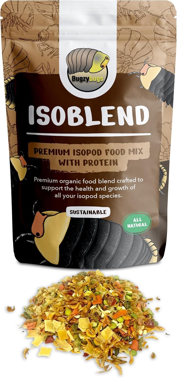 Isoblend Premium Isopod Food Feed Mix All Natural Protein Vegetable Dry Blend for Isopods Feeders Insects