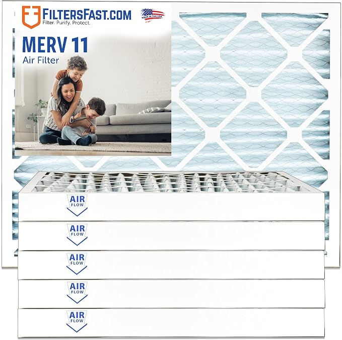 Filters Fast 20x24x2 Pleated Air Filter Merv 11, 2 inch AC Furnace Air Filters