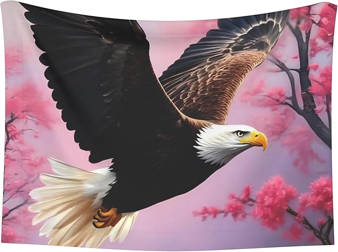 Waterproof Dog Blanket Soft Pet Blanket for Puppy Cat, Fleece Cat Throw Blankets for Furniture Bed Couch Sofa Reversible - Flower Bald Eagle