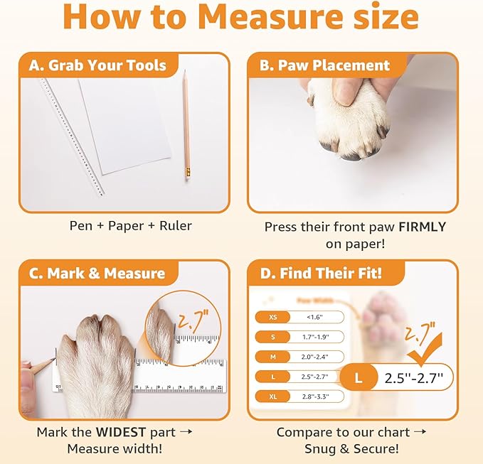 Double Sides Non-Slip Dog Socks to Prevent Licking Paws - Strong Traction for Hardwood Floors, Senior Dogs, Paw Protector, Dog Socks with Grippers - Size Medium