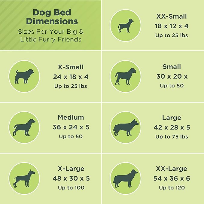 Large - 42 x 28 x 5 - Natural Premium Organic Hemp Dog Bed - Organic Latex Fill - Removeable Cover