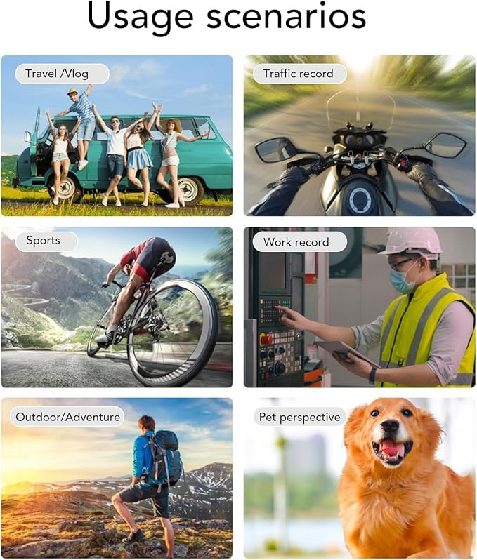 Hd 1080p Mini Pet Collar Camera with 8g Memory Card - Action Camera for Cats & Dogs, Ideal for Outdoor and Indoor Recording White