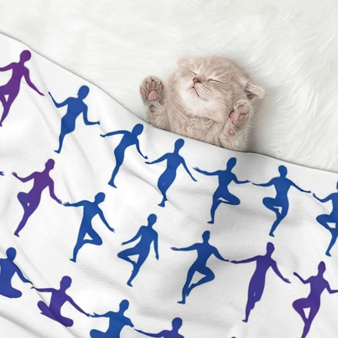 Double Sided Pet Mat for Dog Bed Topper Cat Blanket Furniture Protector, Gymnastics Game, Reversible Plush with Tactile Dot Pattern for Style Change