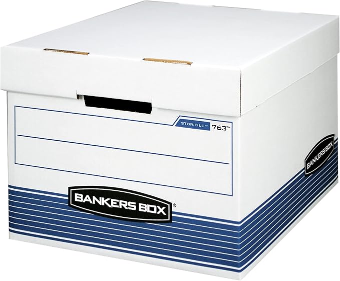Bankers Box 30-Pack Medium Duty File Storage Boxes with Lids, FastFold Assembly, Letter/Legal, STOR/FILE, (0076316)