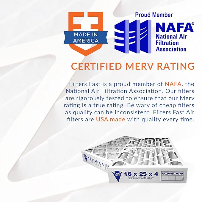 Filters Fast 30x36x2 Pleated Air Filter Merv 8, 2” AC Furnace Air Filters