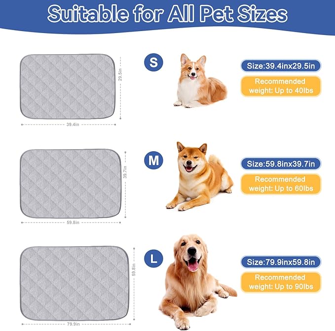 Premium Dog Cooling Blanket,Ultra-Soft & Lightweight Reversible Throw for Dogs,Washable Pet Throw Blanket with Q-MAX>0.4 for Summer,Couch Protector & Dog Bed Cover & Reusable & Built-in Strap 40x60