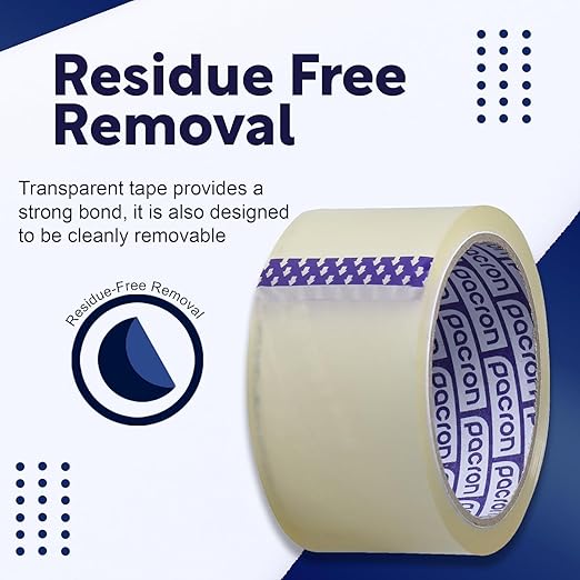 Clear Packing Tape - 6 Heavy-Duty Wrapping Tape - 55-Yard Length, 330 Total Yards 1.88-Inch Wide Strong Adhesive Rolls for Moving Boxes, Office Packaging, Storage Organization & Warehouse Shipping