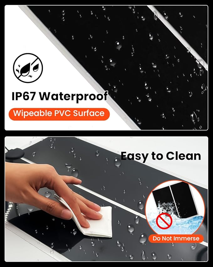 MQ Reptile Terrarium Heat Pad with LCD Digital Aquarium Thermometer, 6 x 11in Power Adjustment Under Tank Heater Mat for Pets, Small Animals, Seedling, 7W