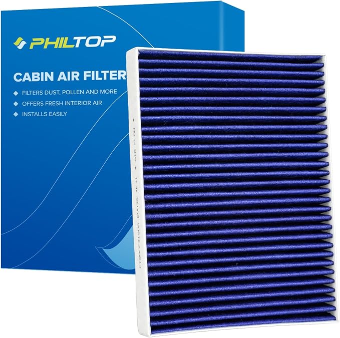 PHILTOP Premium Cabin Air Filter w/Dual Activated Carbon, Compatible