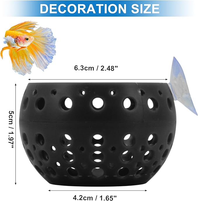 Betta Hideout Tunnel, Interactive Aquarium Decor, Aquarium Tunnel for Betta, Exciting Hiding Spot, Black