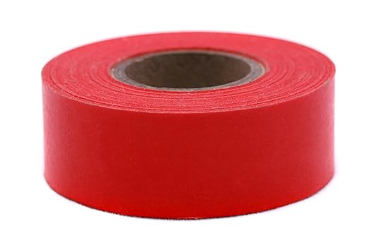 ChromaLabel 1 Inch Clean Remove Color Code Tape, 500 Inch Roll, Red