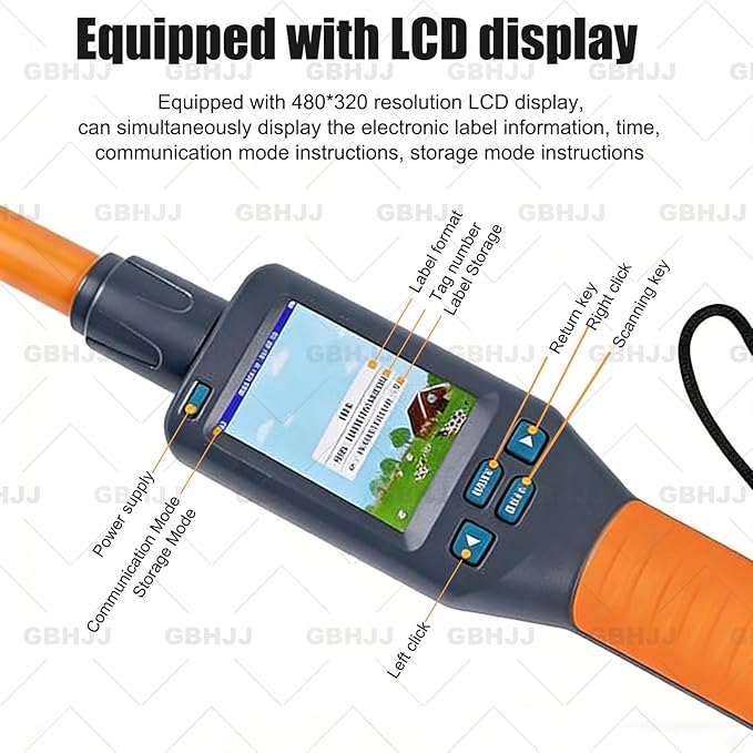 Pet Microchip Scanner, Pet Id Scanner Rechargeable Animal Chip Registration, 30S Auto Power Off & Storage Up to 20000 Datas, for Dog/Cat/Pig/Animal