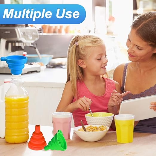 Boao 6 Pack Resin Funnels Filter 3D Printer Accessories Include Collapsible