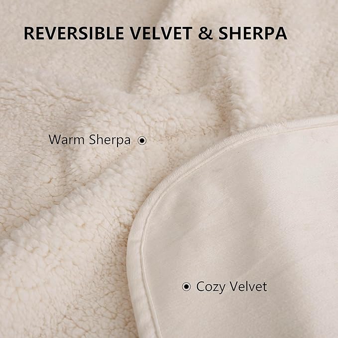 Waterproof Dog Blanket for Large Dog, Leak Proof Pet Sherpa Couch Throw Blankets for Cat, Reversible Sofa Bed Protector Machine Washable-40 x50,Beige