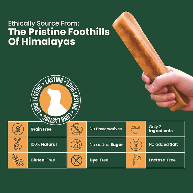 KATHMANDU'S Authentic Himalayan Yak Cheese Chews - All Natural and Protein-Rich Nutrition Dog Treats, Long Lasting Chews for Aggressive Chewers, Odor & Gluten Free Yak Chew | Jumbo (Pack of 5)