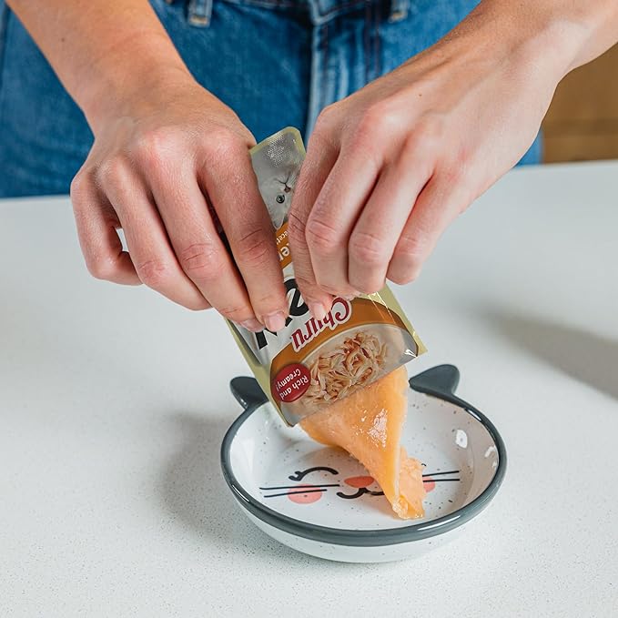 INABA Churu Stew for Cats, Side Dish Pouch with Vitamin E, 1.4 Ounces per Pouch, 12 Pouches, Chicken & Tuna Variety