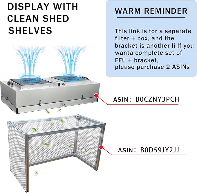 HEPA H14-Filter Laminar Flow Hood Updated FanFilter Unit（Include HEPA