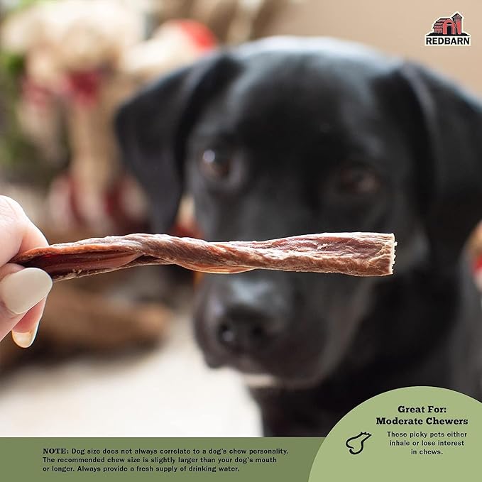 Redbarn Pet Products Natural Bully Slims Beef Chews for Dogs - 4.7 Oz Case of 10 Bags - Natural, Grain-Free, Highly Palatable, Highly Digestible Esophagus Treats