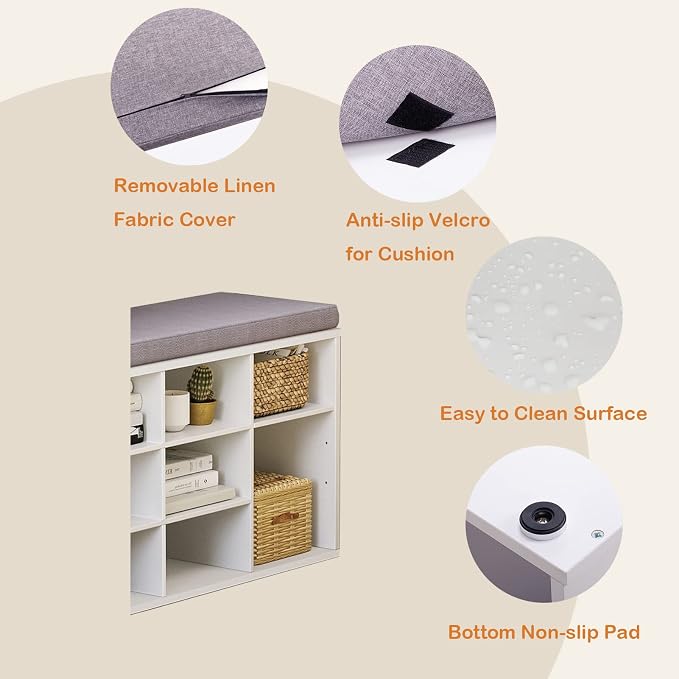 DINZI LVJ Shoe Storage Bench