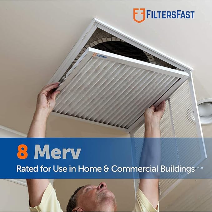 Filters Fast 30x36x1 Air Filter MERV 8, Made in the USA, Actual Size: 29.5" x