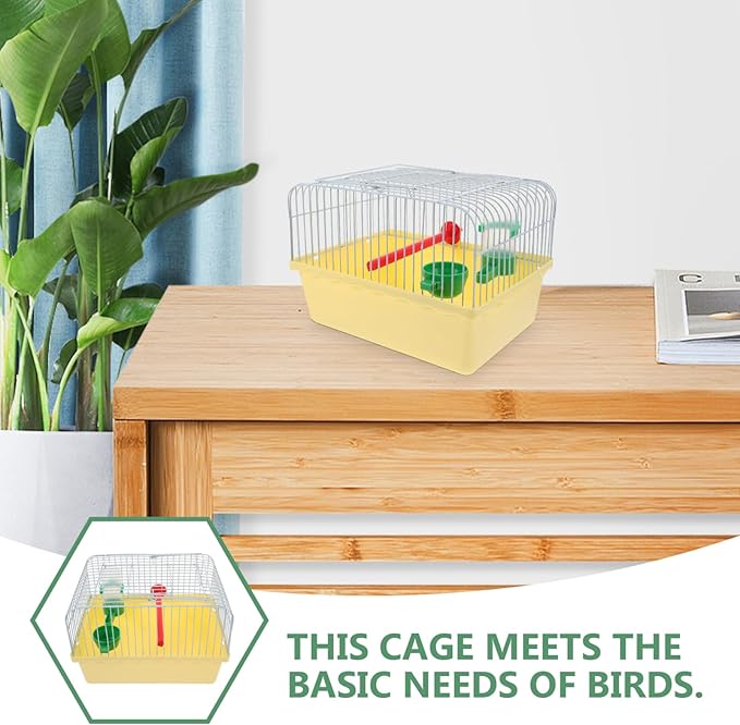 Kisangel Portable Bird Carrier Cage for Birds Travel Birdcage Stand Food Water Accessories for Parakeets and Lovebirds Construction