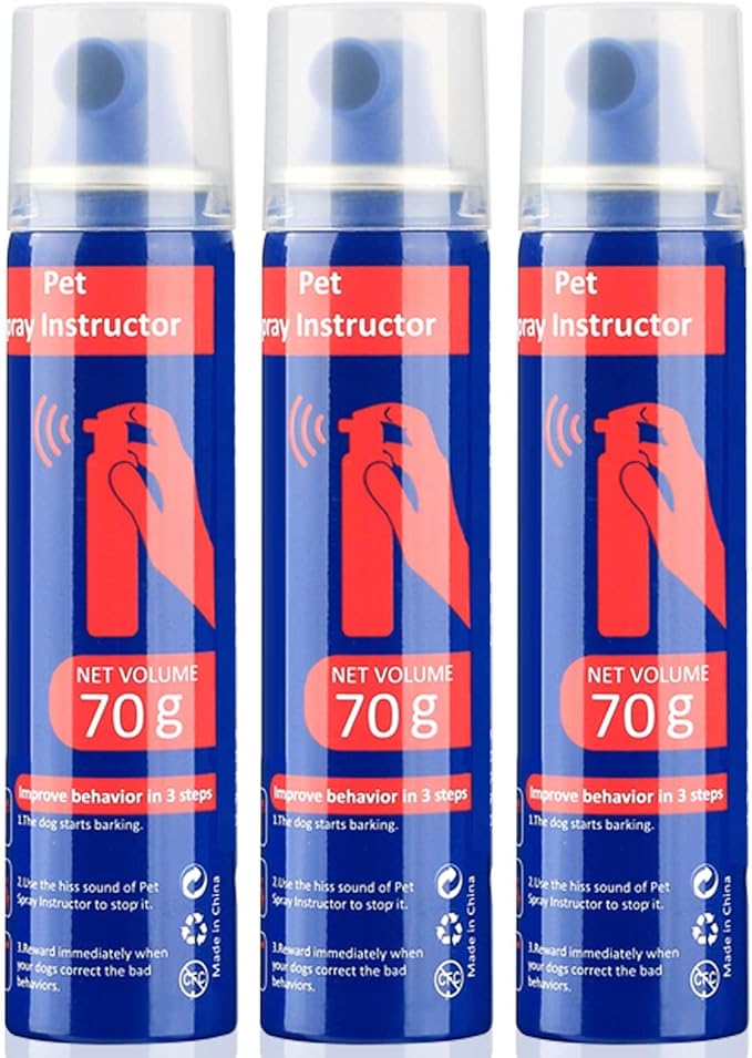 Dog Corrector Spray 70ml 3 Pack Pet Trainer Spray, Corrector Spray for Dog to Stops Barking, Jumping Up, Food Stealing, Dog Fights, Avoidance, Unwanted Dog Behaviour