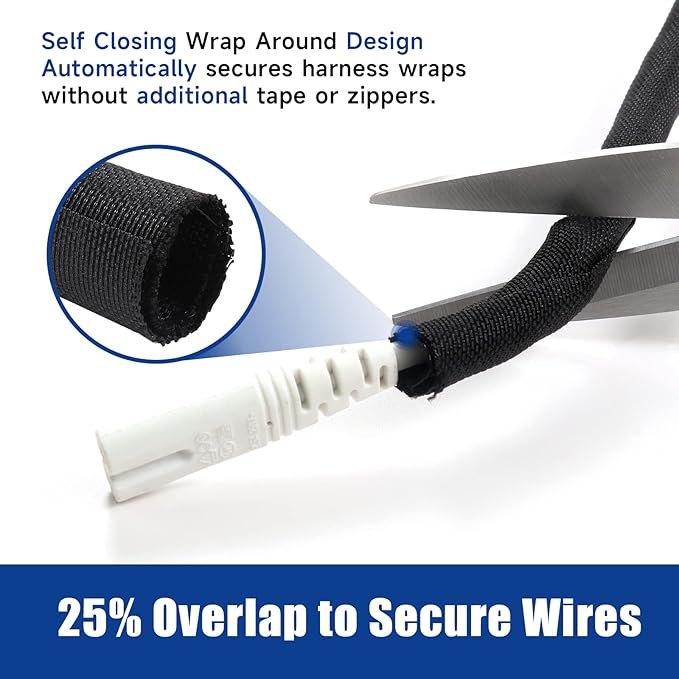 Automotive Wire Sheathing Split Wire Loom Braided Mesh Woven Cable Sleeve for Wires/Cable Cord Protector (5/16" - 22 Feet)