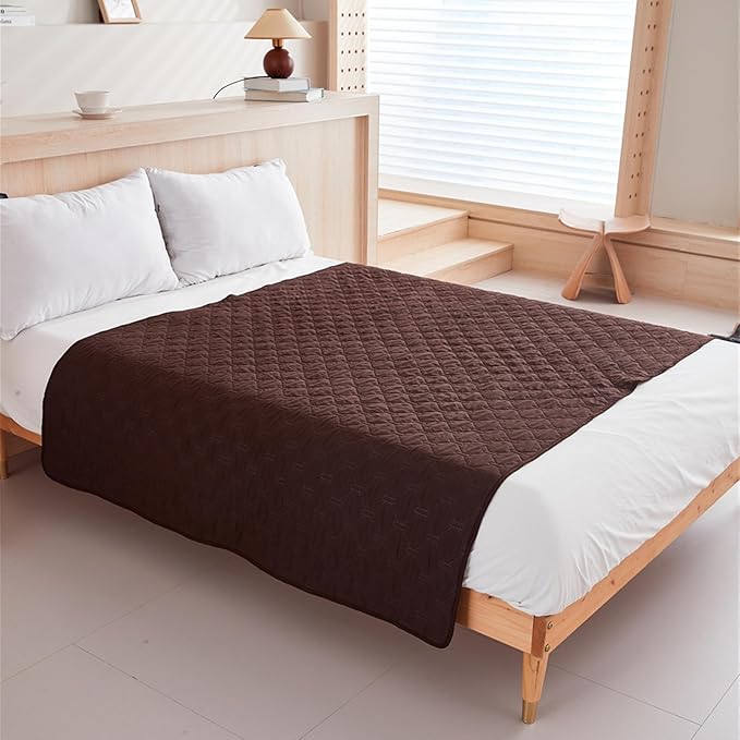 GIBZ Waterproof Dog Bed Blanket Cover Anti Slip Pet Furniture Protector Washable Large Washable Quilted Mat for Indoor, Coffee, 170x200cm