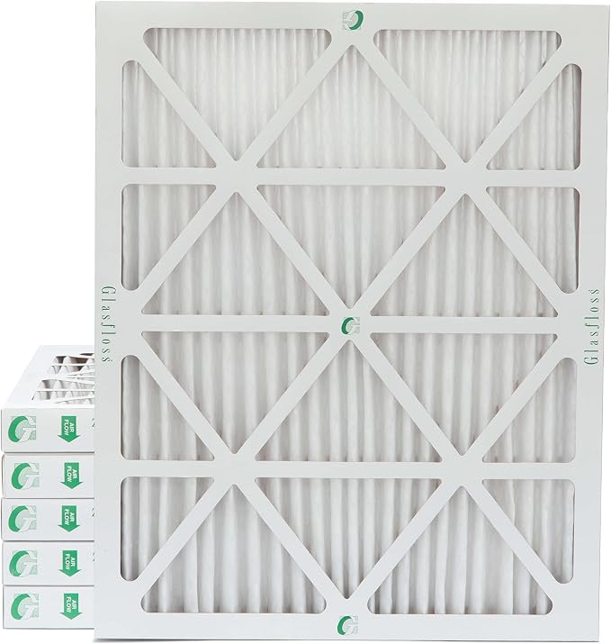 Glasfloss 14x20x2 MERV 10 2" Inch Pleated Air Filters Box of 6. Actual Size: