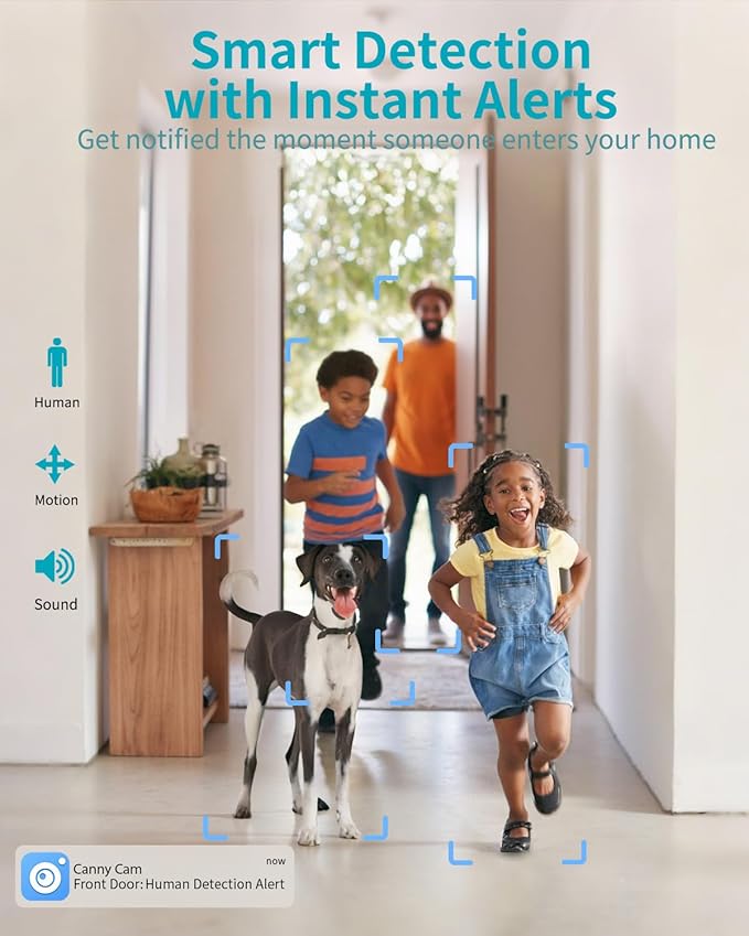 VIMTAG 4K UHD Pan/Tilt Cameras for Home Security, Indoor Camera for Pet/Dog/Cat/Baby/Nanny/Room with Phone App, 5G/2.4G WiFi, Night Vision, 2-Way Audio, Motion Tracking, AI Detection, Works w/Alexa