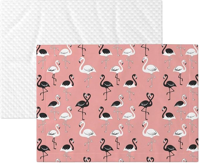 Reversible Pet Blanket for Sofa Protection Pet Comfort, Pink Flamingo, Double Sided Design with Cozy Nubby Nap Side and Durable Smooth Play Side