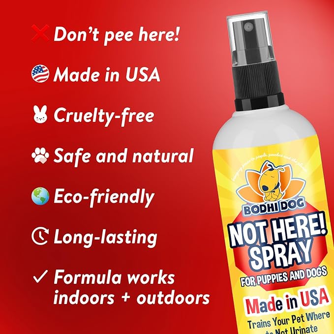 Bodhi Dog Not Here! Spray & Potty Training Spray - Puppy Training for Potty Pads - Indoor & Outdoor Potty Training for Dogs & Puppies - Safe and Effective Formula - Made in USA, New Puppy Bundle