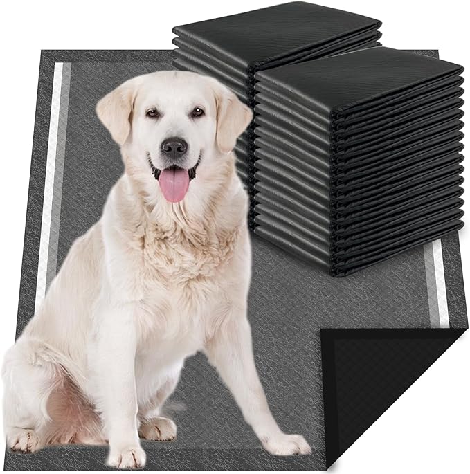 Charcoal Puppy Pads Extra Large 30"x36", 30 Count Super Absorbent Pee Pads for Dogs, Disposable Urine Bed Underpads for Doggy, Thicken XXL Disposable Pet Underpads, Piddle Pee Sheets