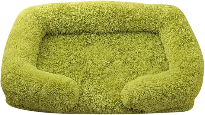 Dog Beds Large Sized dog Orthopedic, Sofa Dog Bed with Waterproof Lining and Nonskid Bottom, Rectangle Washable Dog Bed for Medium Small Dogs and Cats Comfortable ( Color : Green , Size : 23 x 18" )