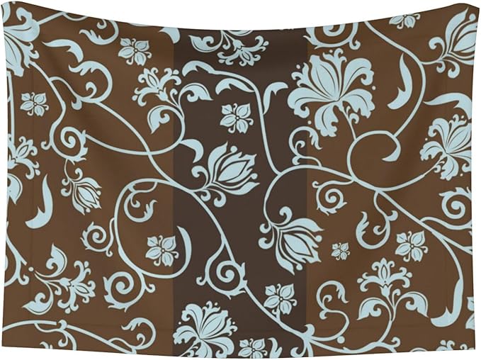 Vintage Floral Blanket for Dog Cat - Retro Light Blue Flower Throw Blanket 30x20 Pet Blanket for Couch Sofa Bed