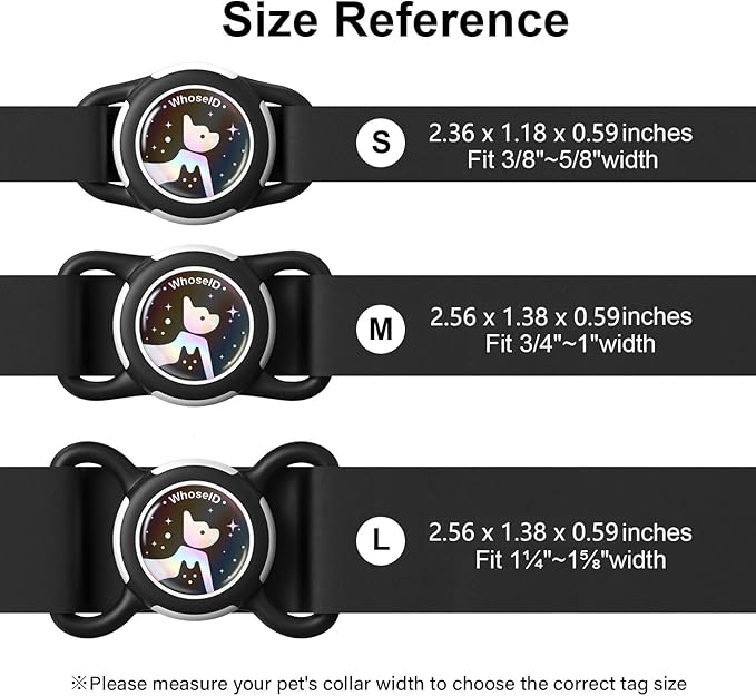 Waterproof Airtag Dog Collar Holder, Silicone & ABS Airtag Holder for Dog & Cat Collars, Ultra-Durable, Lightweight and Protective Airtag Case (Black&Rose-1, Regular)